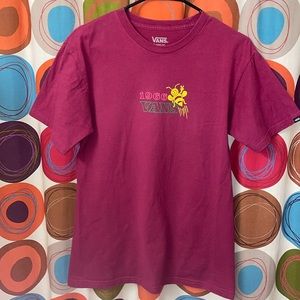 Vans Magenta Graphic Tee Mens size S